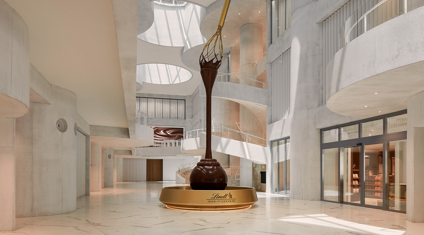 La Lindt fountain chocolate